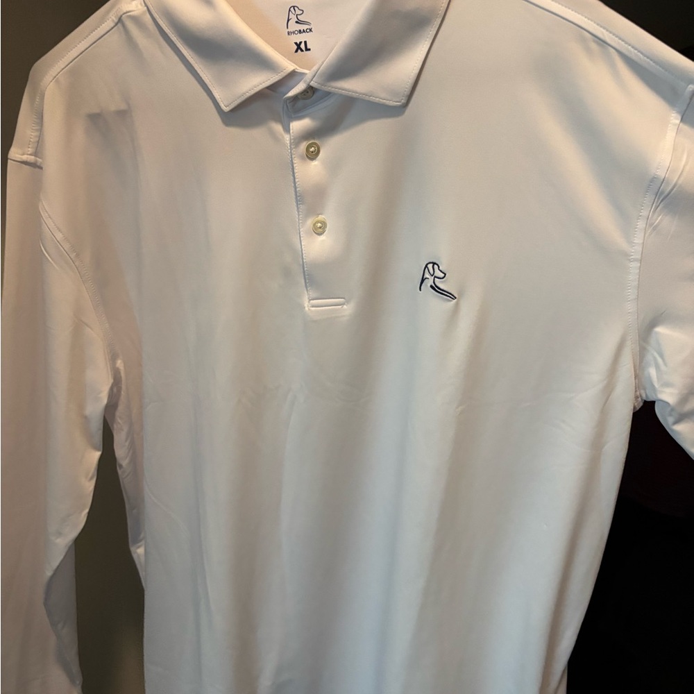 Rhoback White Long sleeved polo